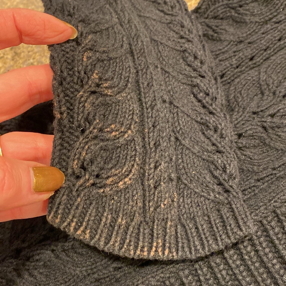 J Jill Black Long Sleeve Sweater With FLAWS Small - Picture 6 of 16